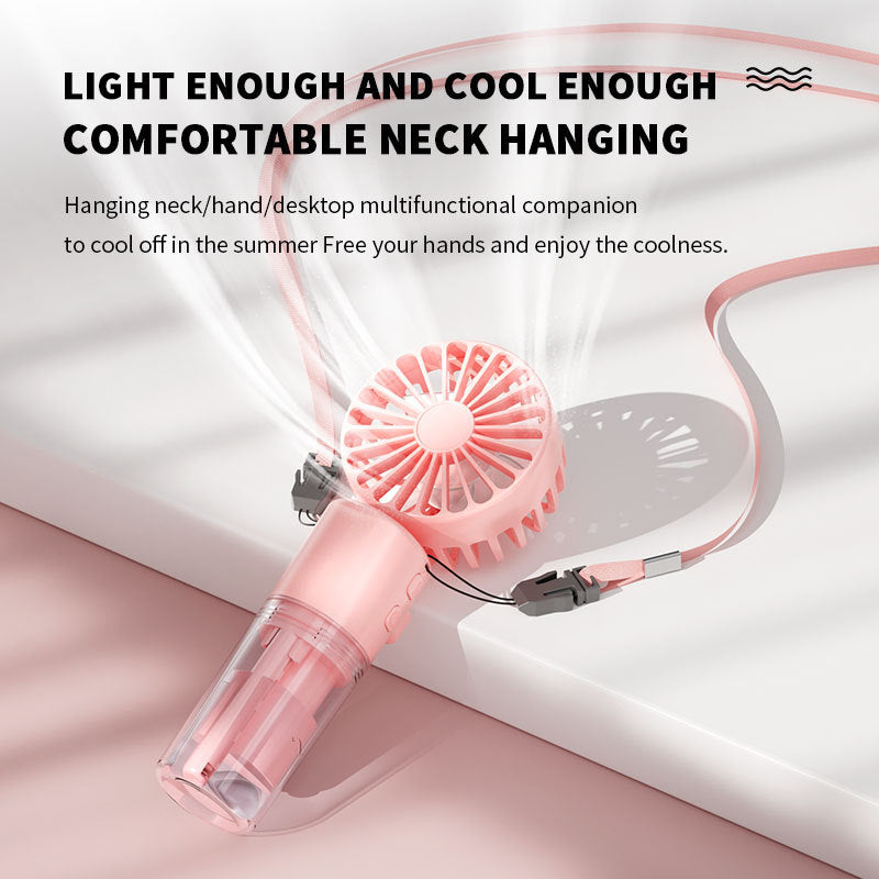 Portable Handheld Water Spray Mist Mini Fan 4-Speed Summer Cooling USB Charging Outdoor Supplies